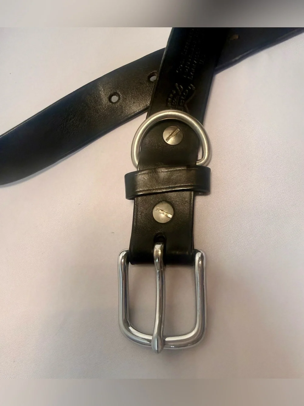 Col. Littleton Adjustable Cinch Belt Men's L 34”-42” CB1L-6 Leather Black Large